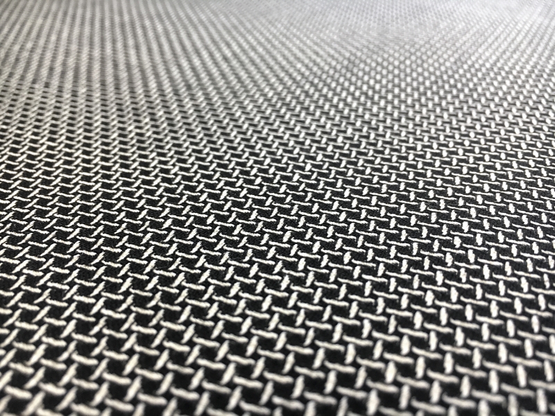 Italian Stretch Wool Novelty Suiting in Black and White3