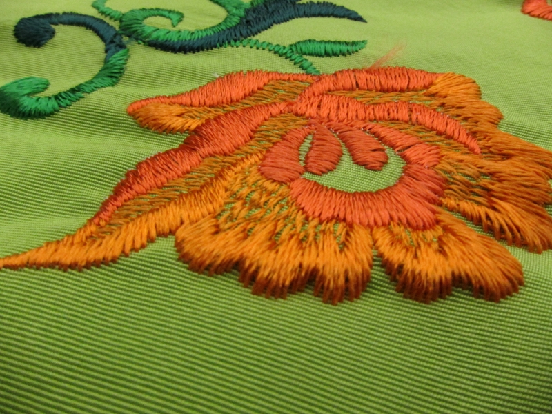 French Embroidered Italian Silk Faille2