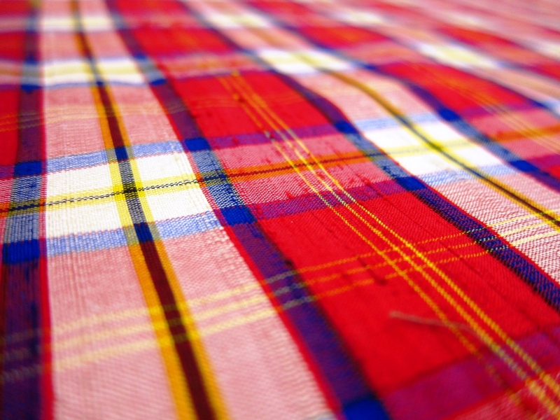 Silk Shantung Plaid2