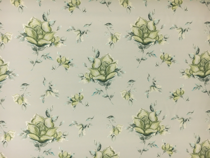 Printed Heavy Silk and Wool with Lightly Sketched Florals0