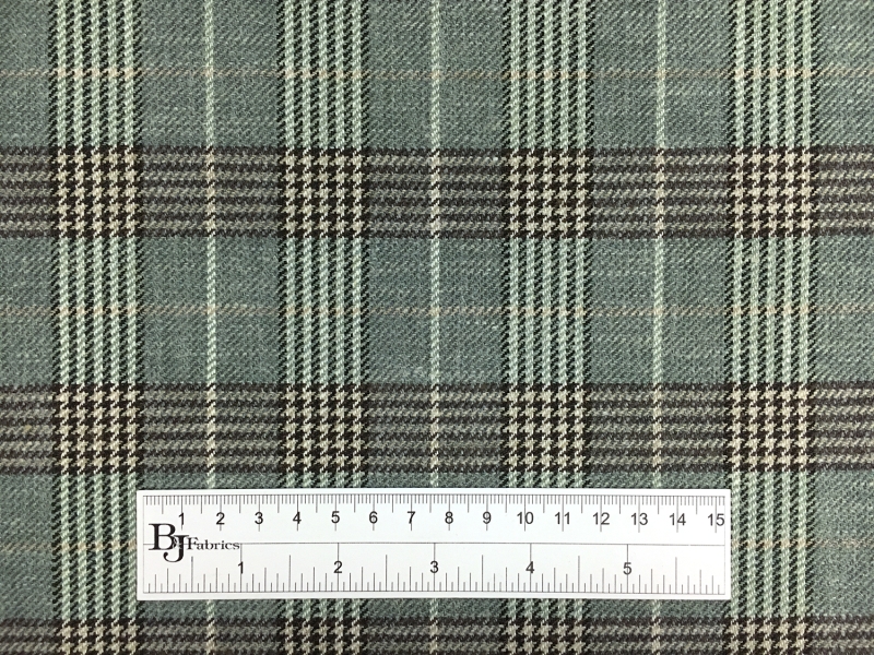 Italian Silk Linen Wool Blend Plaid in Sage3