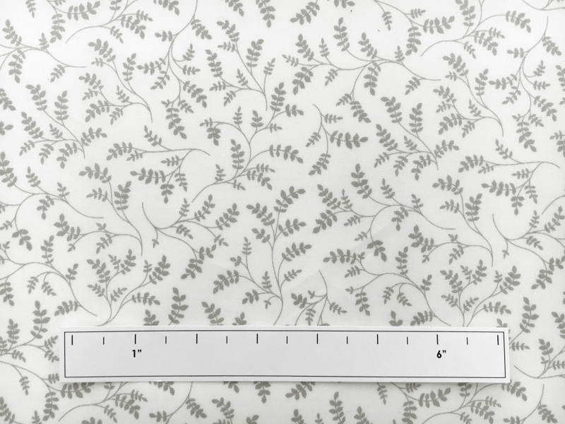 Cotton Broadcloth Leaves And Twigs Print1