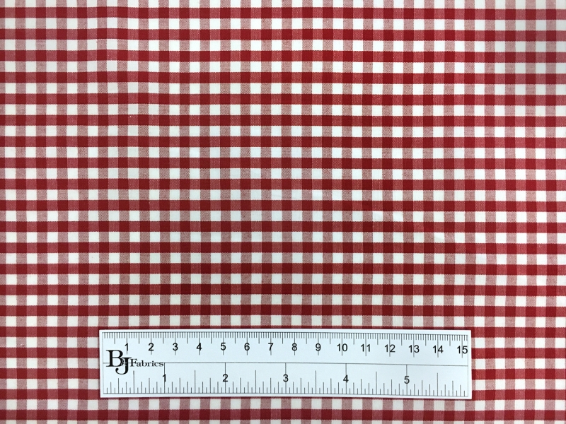 1/4" Cotton Gingham in Red3