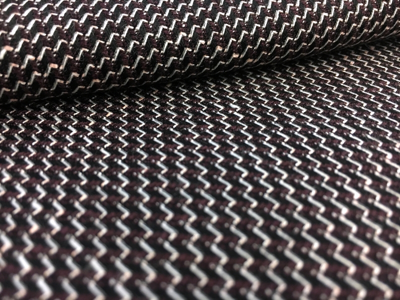 Italian Bamboo Wool Lycra Suiting in Plum2