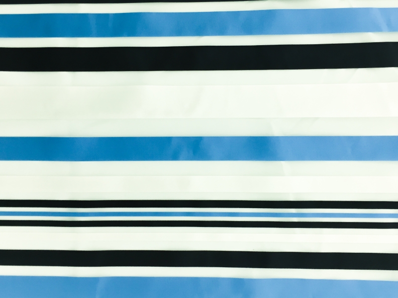 Viscose Blend Striped Organza0