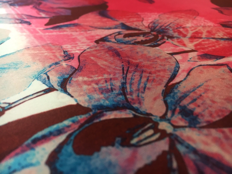 Ratti Italian Cotton Sateen Orchids Print2