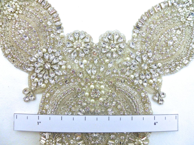 Jaclyn Silver Crystal Beaded Tulle Bodice1