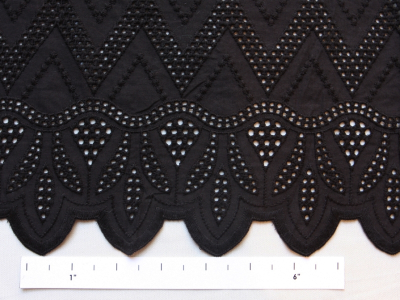 Cotton Eyelet in Black0