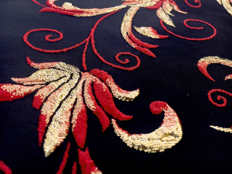 Metallic Brocade Panel with Renaissance Ornamentation2