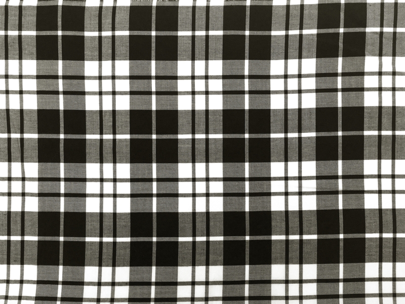 Japanese Cotton Rayon Tencel Twill Plaid0