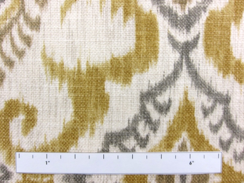 Linen Upholstery Ikat Deco Print1