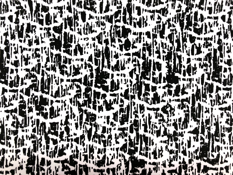 Designer Black and White Cotton Heavy Sateen Print0