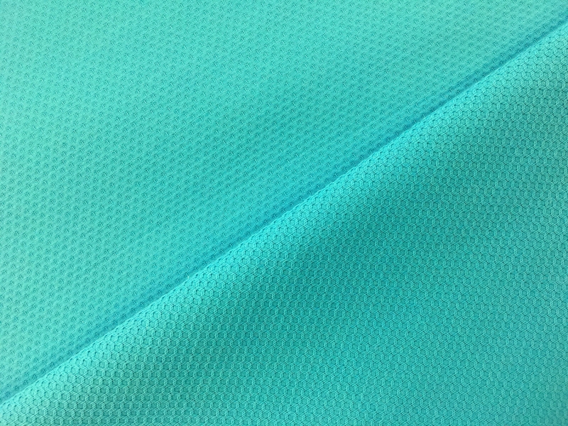 Italian Cotton Lycra Pique in Tropic Blue1