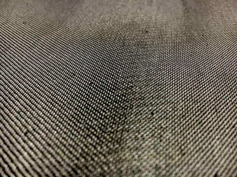 French Cotton Blend Metallic Twill in Gunmetal1