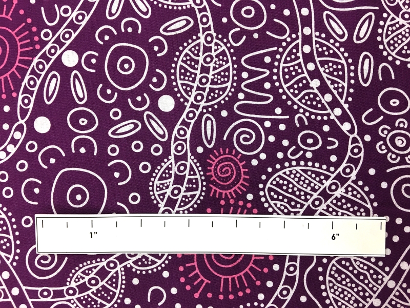 Australian Cotton Print With Aboriginal Motif1