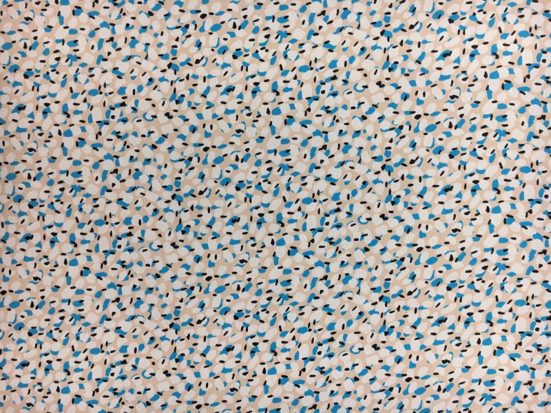 Printed Silk Satin Georgette with Irregular Dots0