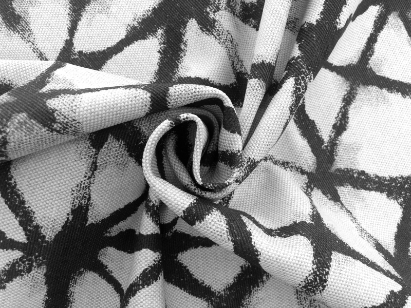 Charcoal Shibori Cotton Blend Upholstery Print1