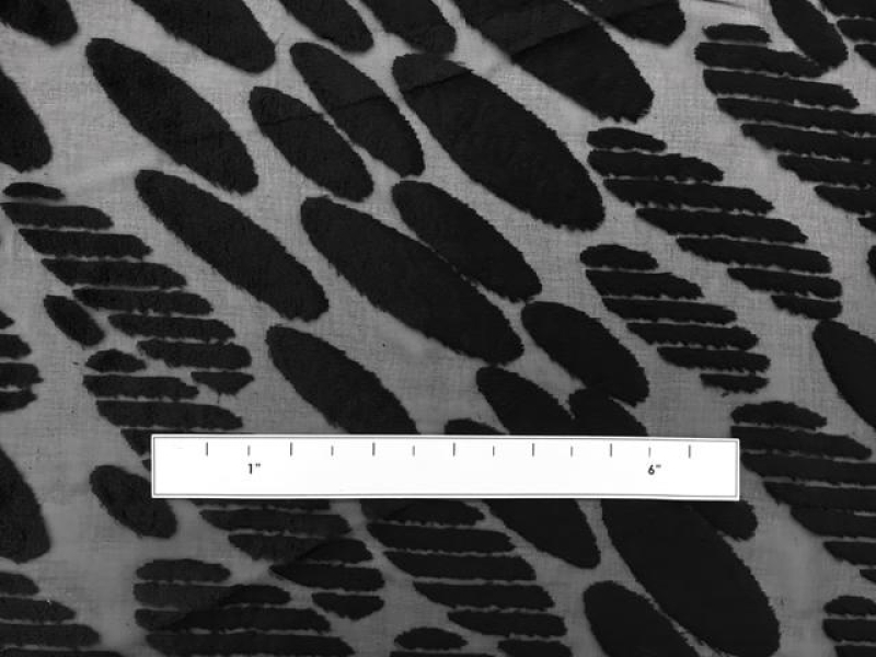 Silk and Rayon Burnout Velvet with Geometric Ovals1