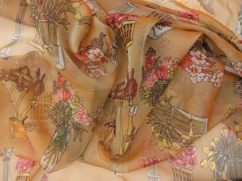 Iridescent Printed Silk Chiffon2