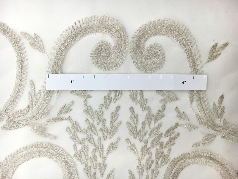 Silver Metallic Embroidered Tulle1