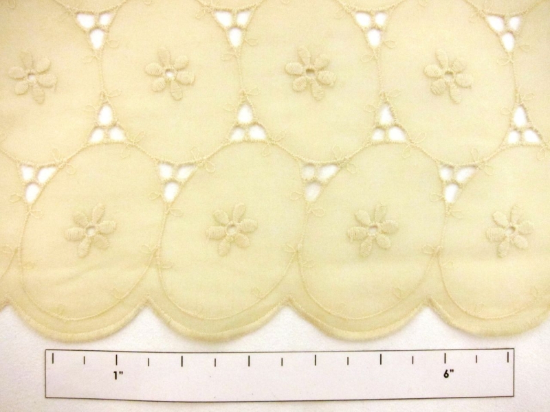 Cotton Voile Eyelet in Cream1
