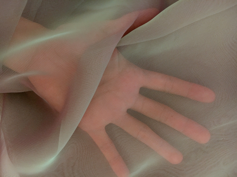 Iridescent Polyester Chiffon in Opal1