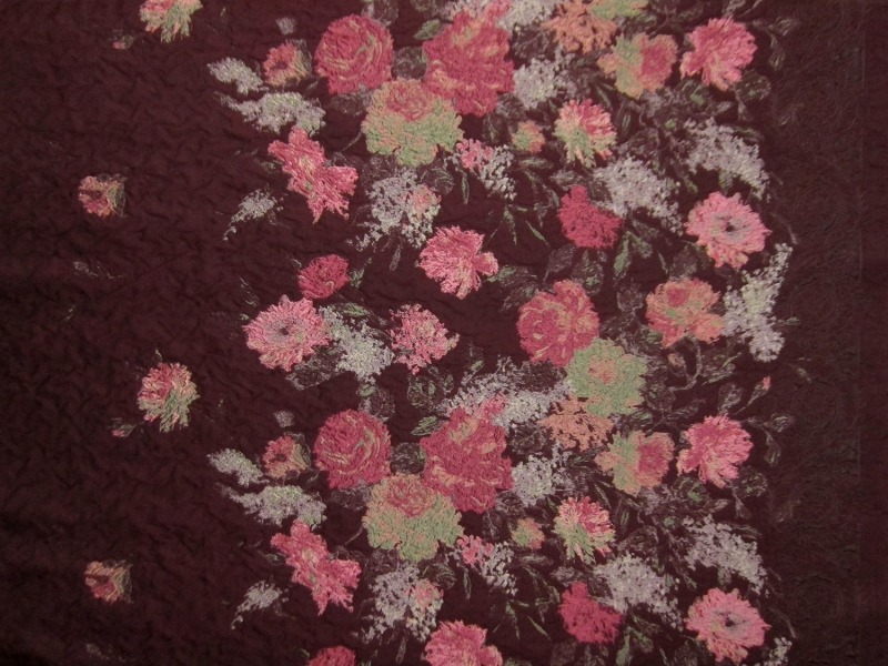 Metallic Silk Blend Organza Cloqué0