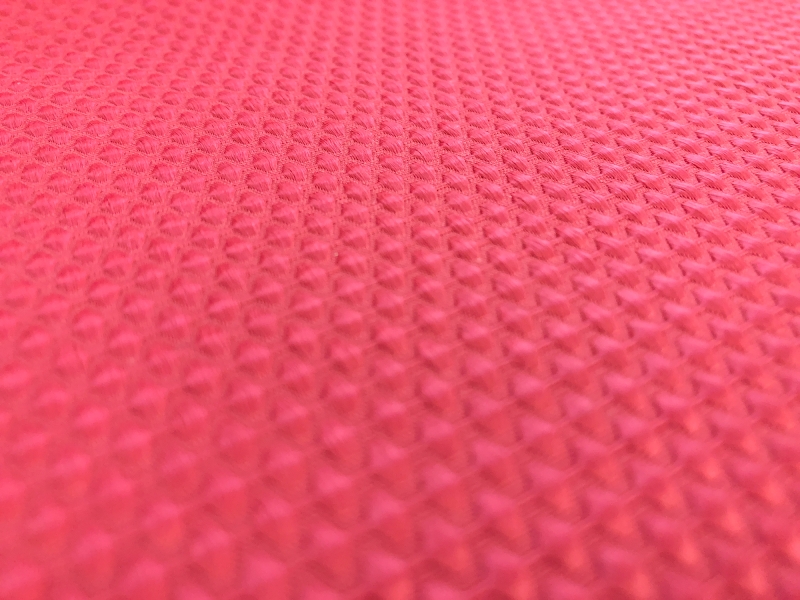 Stretch Cotton Poly Blend Pique in Cherry2