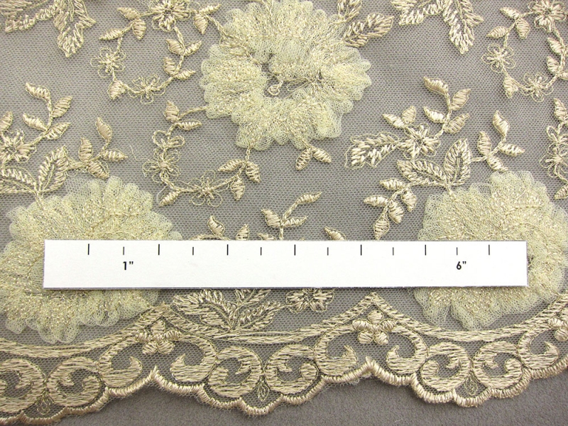 Floral Metallic Embroidered Tulle2