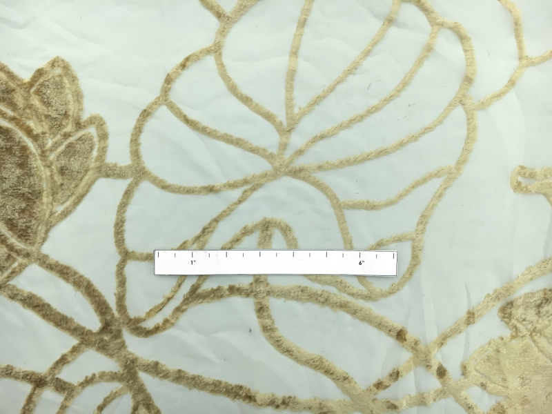 Burnout Velvet on Silk Chiffon (Mint Chiffon)1