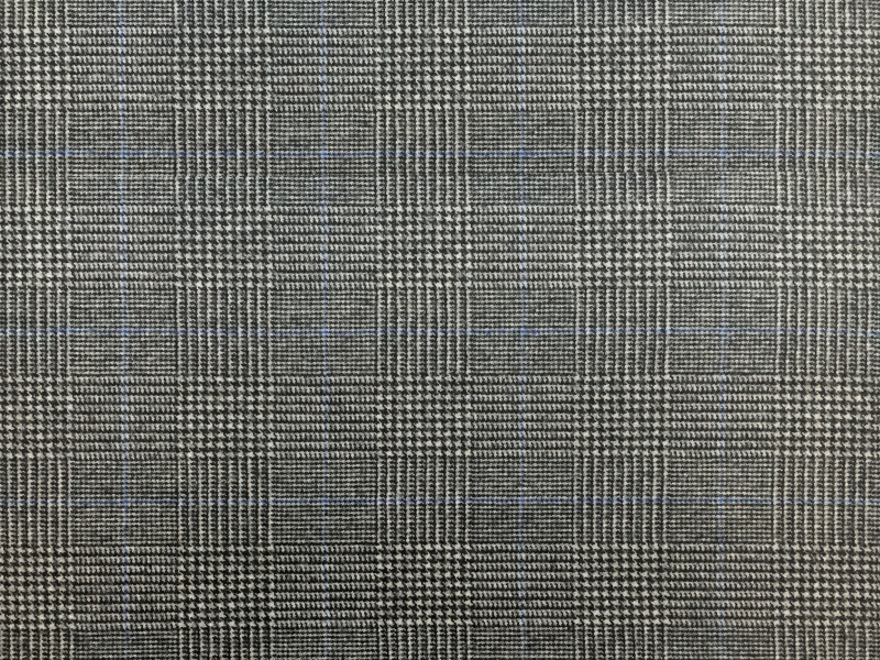 Italian Merino Wool Glen Check Suiting0