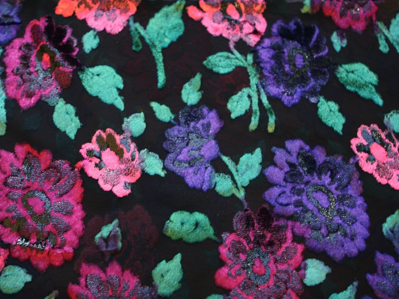 Silk Lurex Panné Burnout Velvet0