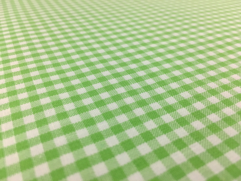 Carolina Cotton Gingham in Lime2