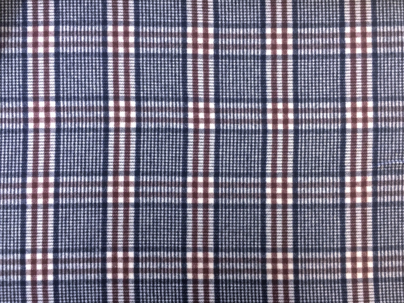 Cotton Wool Blend Flannel Plaid0
