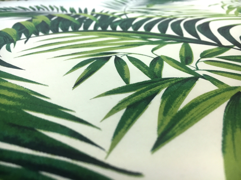 Tropical Palm Leaves Cotton Broadcloth Print2