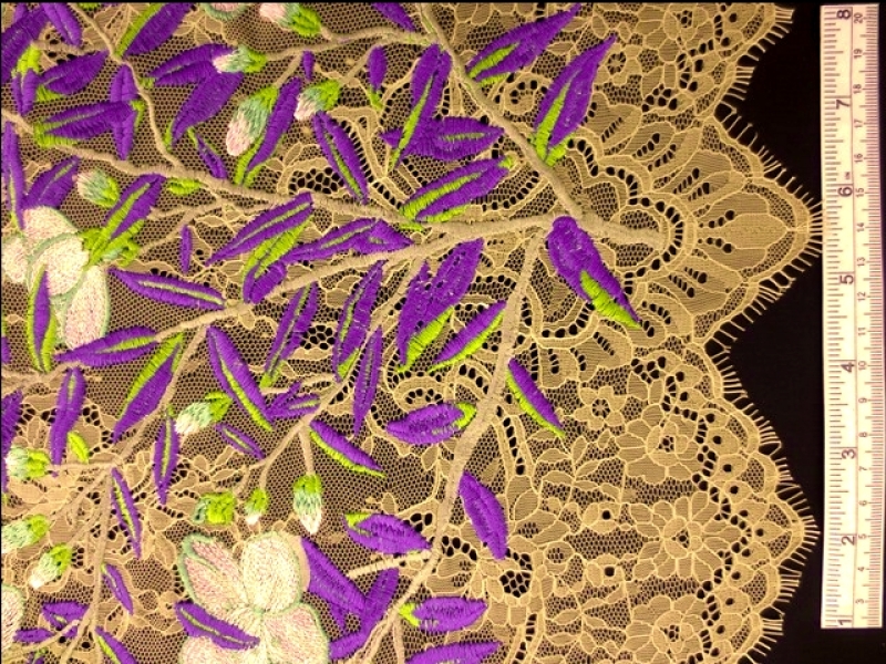 Embroidered Chantilly Lace0