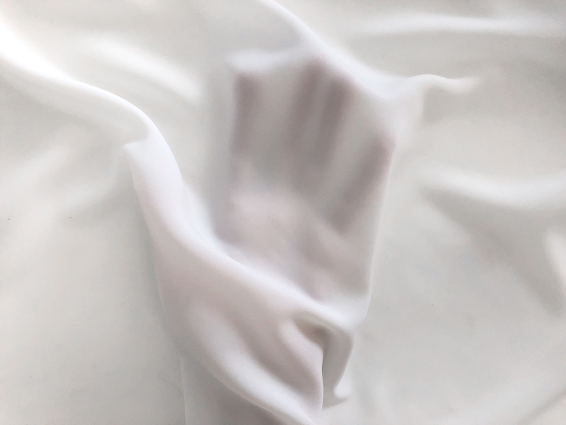 Polyester Powder Crepe De Chine in White2