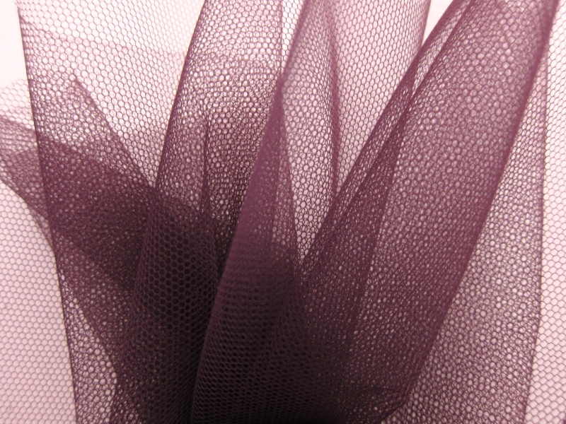 Italian Nylon Tulle in Plum1