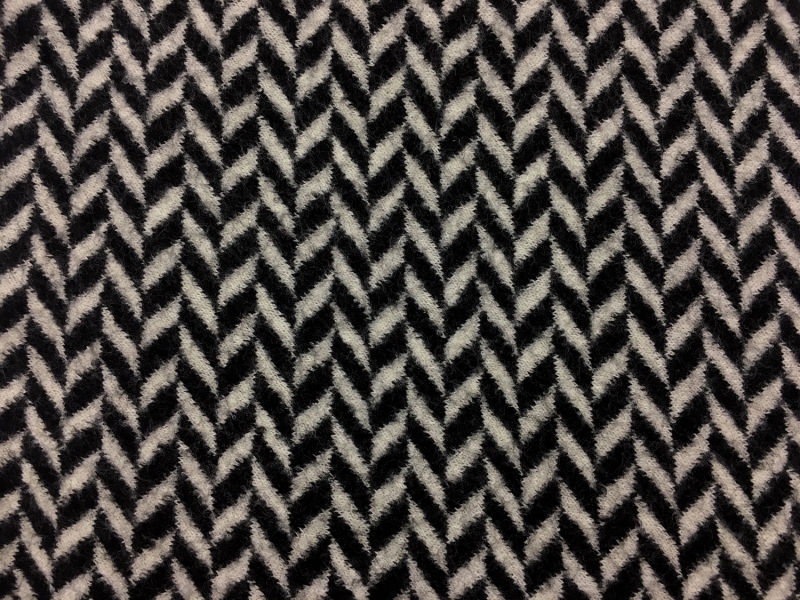 Virgin Wool Felted Knit Herringbone0
