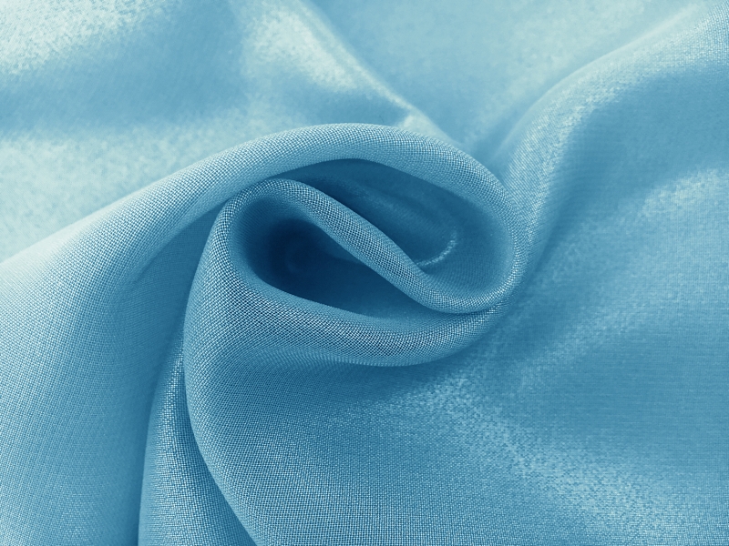 Microfiber Silver Metallic Chiffon in Maya Blue0
