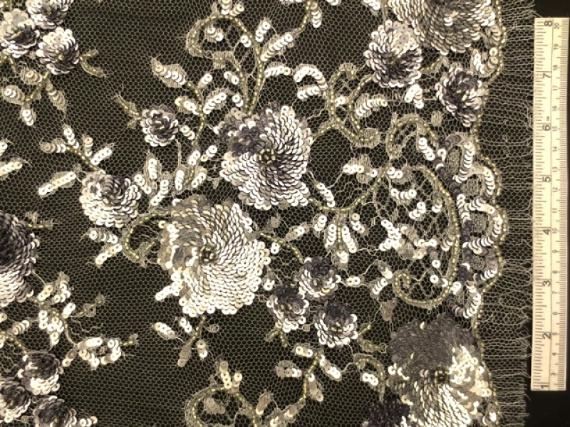 Beaded Metallic Lace0