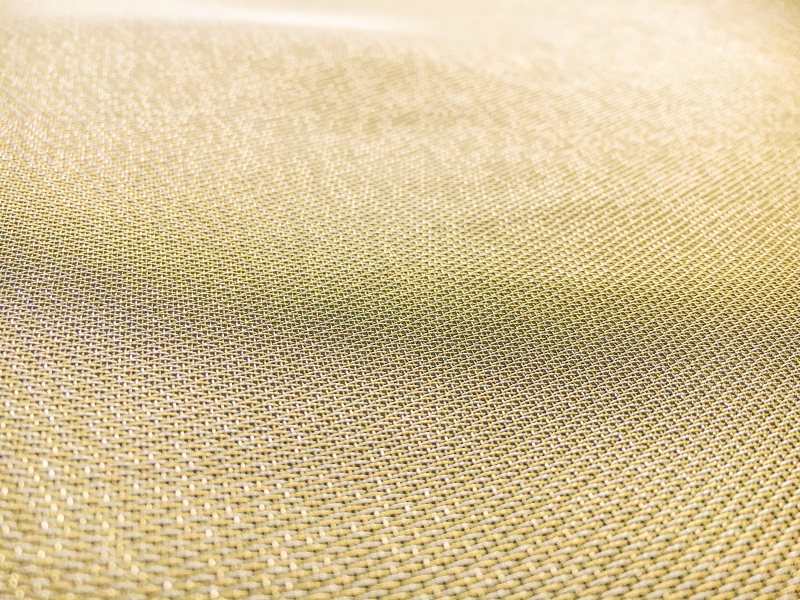 Silk and Viscose Metallic Crepe with Gold Back1