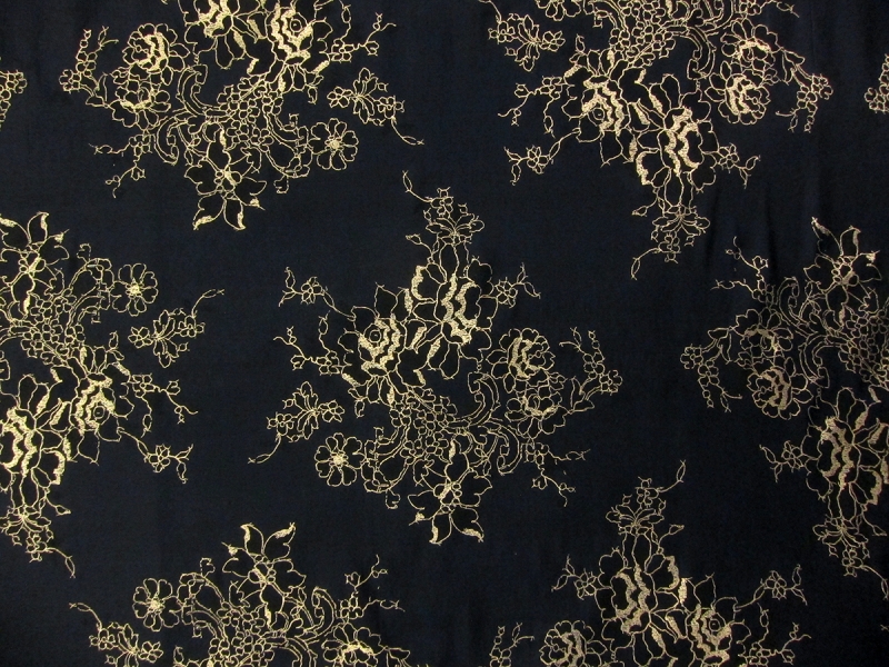 Metallic Hand Painted Silk Organza0