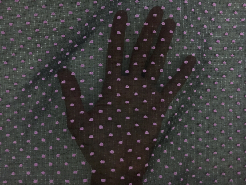 Cotton Plumetis in Black Violet3