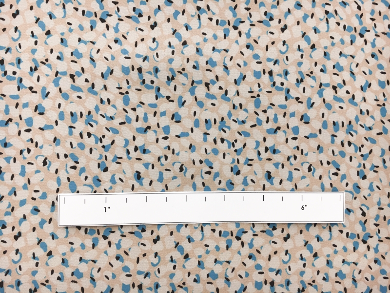 Printed Silk Satin Georgette with Irregular Dots1