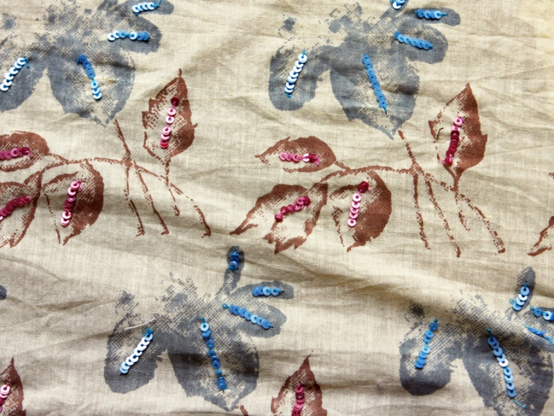 Sequined Cotton Voile0