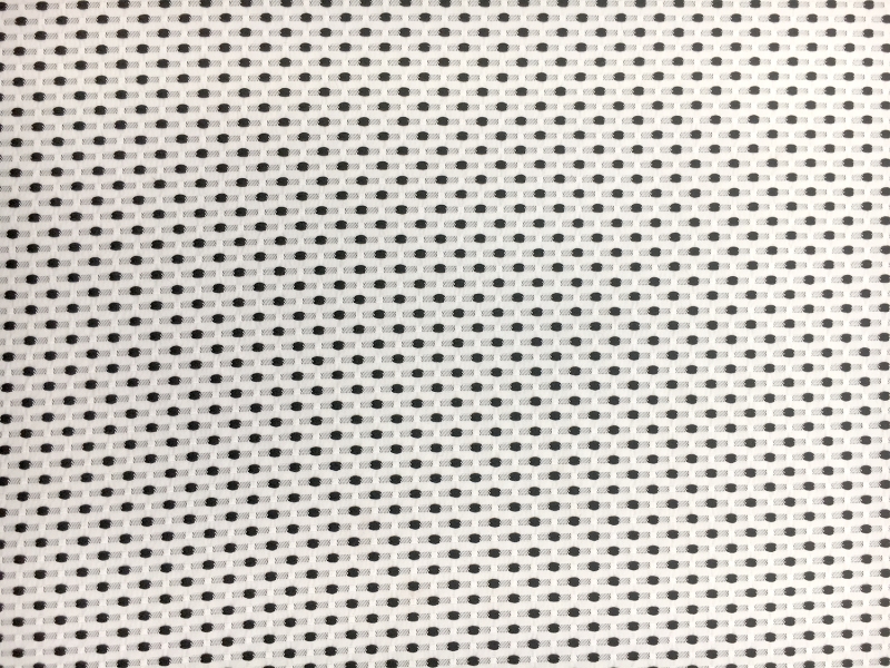 Polyester Swiss Dot Brocade with Black Dots1