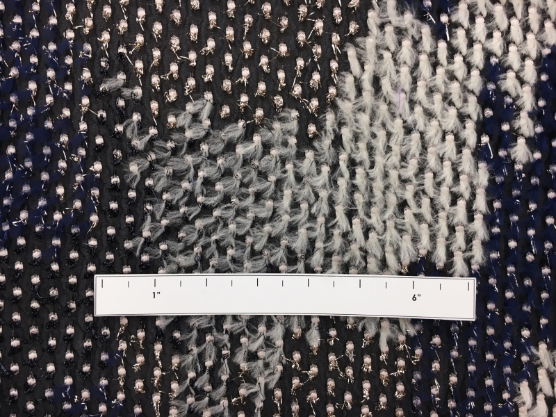 Metallic Fil Coupé Organza Large Zig Zags1