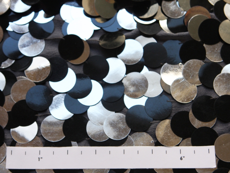 Paillettes on Silk Chiffon2