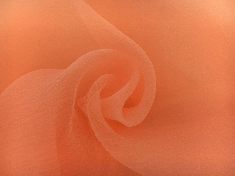 Japanese Pebbled Poly Organza in Cantaloupe 0